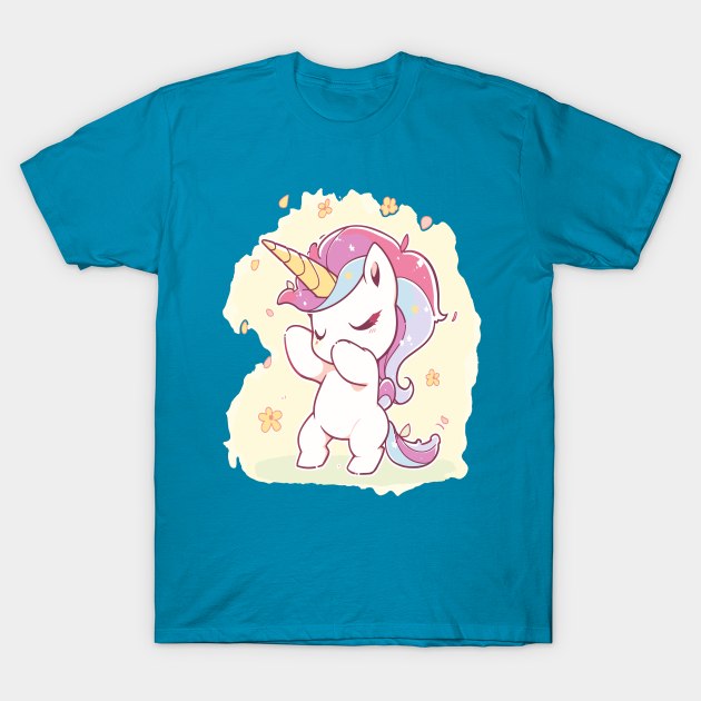 Super Cute Little Dabbing Unicorn T-Shirt by RuftupDesigns
